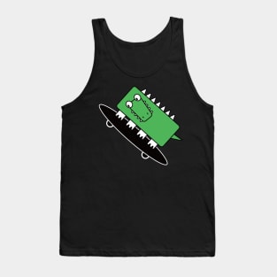 alligator on the skateboard Tank Top